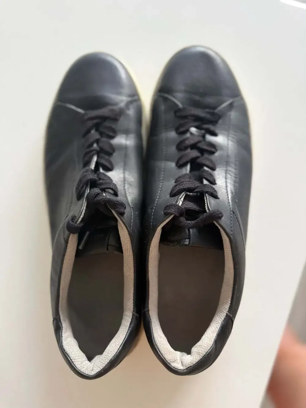 AllSaints Klop Black Leather Low Top Sneakers Men's Size 12